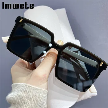 Imwete Модные Квадратные Солнцезащитные очки для женщин 2022 Винтажный бренд Негабаритных очков Градиентные очки Солнцезащитные очки в большой оправе UV400  0