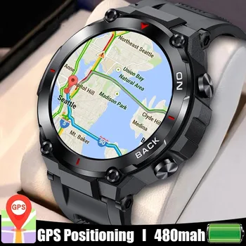 K37 Мужские GPS Смарт-Часы 480 мАч Спорт На открытом Воздухе Фитнес-Браслет Наручные Часы 24 Часа Монитор Сердечного Ритма Трекер IP68 Smartwatch  5