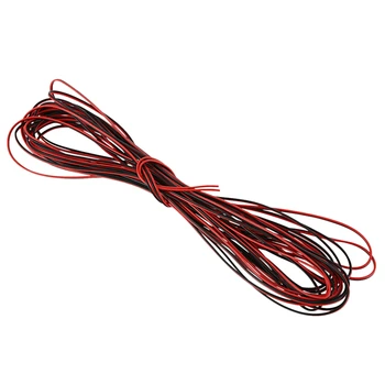 LBER 22 калибра 15 м Красно-черный провод на молнии AWG кабель питания заземления многожильный медный автомобиль  3