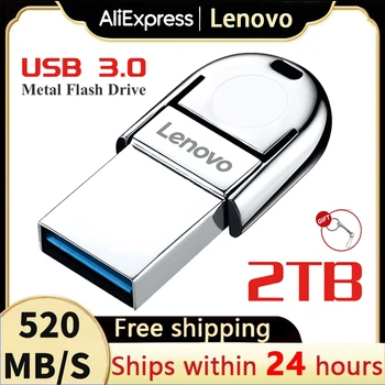 Lenovo 2 ТБ Портативный OTG Флеш-Накопитель Высокоскоростной Флэш-Накопитель USB 3.0 Type-C Интерфейс Флешки 1 ТБ 128 ГБ Ключ Usb Для Steam Deck Ps4  3