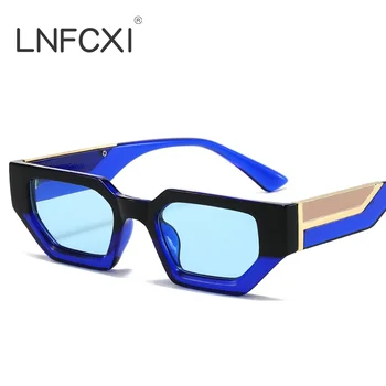 LNFCXI Модные Маленькие Мужские солнцезащитные очки с кошачьим глазом Ретро Женские оттенки UV400 Трендовые Солнцезащитные Очки для спорта на открытом воздухе  5