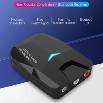 M24 Bluetooth-совместимый ресивер Цифроаналоговый оптоволоконный коаксиальный аудиопреобразователь Цифроаналоговый аудиопреобразователь DAC  5