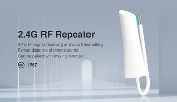 Miboxer 2.4G Приемник дистанционного сигнала RF Ретранслятор RP1 Водонепроницаемый IP67 AC110V 220V Расширяет Диапазон управления Наружным освещением на большие расстояния  0