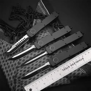 Micro OTF Tech Knife UT70 Серии D2 Стальное Лезвие Твердостью 58-60HRC, Ручка Из Цинкового Алюминиевого Сплава, Карманный Нож Для Самообороны на Открытом воздухе  5