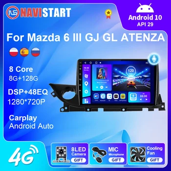 NAVISTART Android Auto Автомобильный Мультимедийный Видеоплеер для Mazda 6 Mazda6 III 3 GJ GL ATENZA 2018 - 2021 Навигация GPS 4G WIFI BT  4