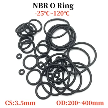 NBR 5шт Комплект уплотнительных колец NBR из нитрилового каучука черное уплотнительное кольцо маслостойкое, износостойкое и водонепроницаемое уплотнение из NBR ORing CS 3,5 мм  5