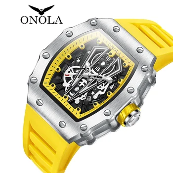 ONOLA Лучший бренд мужской моды Мужские часы Кварцевые Спортивные Водонепроницаемые Мужские часы Роскошные Часы Мужские часы в платье Man  5