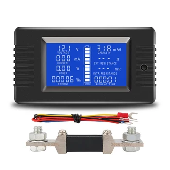 PZEM015 Цифровой постоянный ток 0-200 В постоянного тока с 300А шунтирующим тестером автомобильного аккумулятора Измеритель напряжения Монитор 12V 24V 48V  5