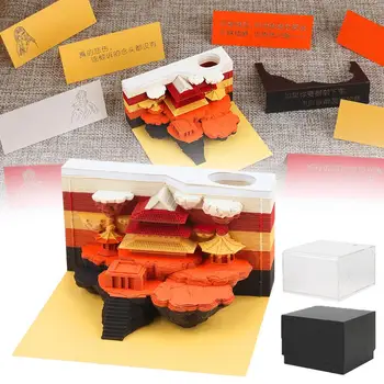 Sky Castle 3D Блокнот для заметок Креативный Подарок Из бумаги для вырезания из бумаги Архитектурный Подарок на День Рождения Разрываемые Заметки Бумажная модель Христос C6A6  5