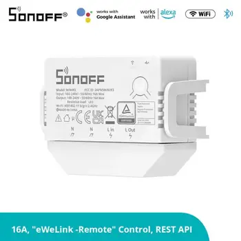 SONOFF MINIR3 16A Wifi Smart Switch S-MATE Schakelaar Без Нейтрального Провода Пульт Дистанционного Управления Работает С Alexa Google Home Alice Ewelink  10