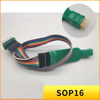 SOP8 / VSOP8 / SOP16 WSON Тест на ожог Чип-тестовый зонд Расстояние между выводами Pogo 1,27 мм с кабелем 30 см  1