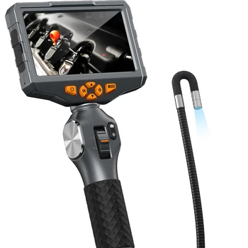 Teslong 2-Полосный 210-градусный шарнирный зонд, артикулирующий Эндоскоп с 5-дюймовым монитором, камера визуального осмотра автомобильных труб  5