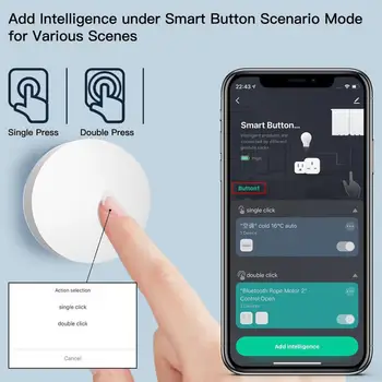 Tuya ZigBee Smart Button Scene Switch, Многосюжетная связь, Беспроводной ключевой переключатель, для автоматизации на батарейках Нужен Zigbee Gateway  10