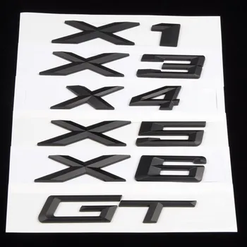 X1 X3 X4 X5 X6 GT черный серебристый Авто эмблема автомобиля Задняя наклейка аксессуары?Для BMW письмо эмблема багажника задний значок наклейка  5