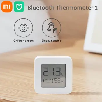Xiaomi Mijia Bluetooth Термометр 2 Беспроводных смарт-светодиодных цифровых гигрометра, термометра, датчика температуры, Работающего с приложением Mijia  5