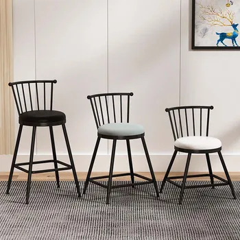 xx110 Итальянское кожаное кресло-седло простой домашний дизайнерский обеденный стул в кремовом стиле, легкий роскошный обеденный стол в минималистичном стиле для ресторана  0