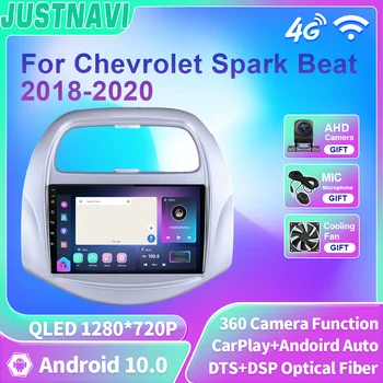 Автомагнитола JUSTNAVI для Chevrolet Spark Beat 2018-2020 Android Carplay Мультимедийный плеер Авторадио Видео GPS Навигация Без 2Din  5