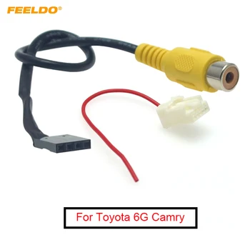 Автомобильная камера заднего вида FEELDO, парковочный видео разъем, кабельный адаптер заднего хода RCA для Toyota Camry, OEM-радио с маленьким экраном  5