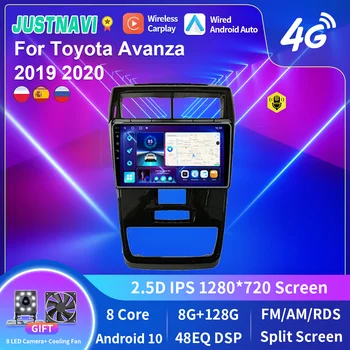 Автомобильное Радио JUSTNAVI Для Toyota Avanza 2019 2020 Автомобильный Мультимедийный Видеоплеер GPS Навигация Android 10 Стерео Carplay No 2Din DVD  5
