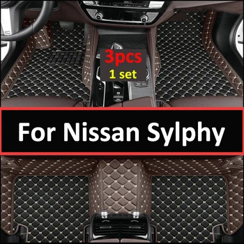 Автомобильные коврики для Nissan Sylphy 2019 2018 2017 2016 2015 2014 2013 2012 2011 2010 2009 2008 2007 2006 Аксессуары Sentra B17  4