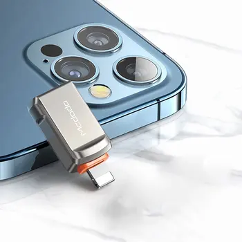 Адаптер USB-A 3.0 для Lightning OTG Адаптеры синхронизации данных USB-A Разъем Поддерживает устройство чтения карт памяти U-дисковый конвертер клавиатуры для iPhone  5