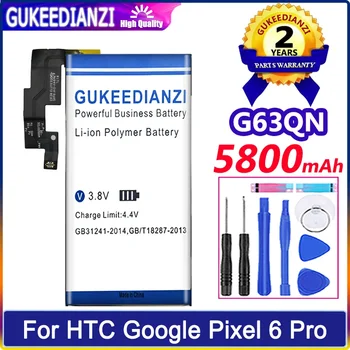 Аккумулятор GUKEEDIANZI G63QN GMSB3 5200 мАч/5800 мАч для HTC Google Pixel 6 Pro Pixel6 Pro Pixel6 Batteria  3