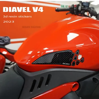 Аксессуары для мотоциклов diavel v4 2023 протектор бака 3D набор наклеек из эпоксидной смолы для Ducati Diavel V4 2023-  5