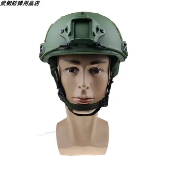 Армейский зеленый многофункциональный тактический шлем американского стандарта NIJ IIIA.44 Усиленных утолщения подвески Wendy BOA  5