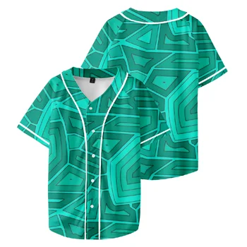 Бейсбольная футболка с рисунком панциря черепахи, 3D принты, футболка унисекс с коротким рукавом, повседневная уличная женская мужская одежда  10