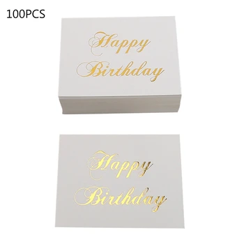 Белые поздравительные открытки с Днем рождения, плотная бумага для записи клиентов малого бизнеса 100X  5