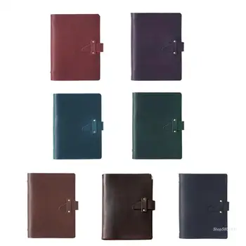 Блокнот формата А5, кожаный вкладыш, обложка на 6 колец, Блокнот на подкладке, дневник для записей, бизнес-офис, прямая поставка  5