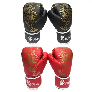 Боксерские перчатки для взрослых, Дышащие Боевые перчатки из искусственной кожи, Детские Боксерские Тренировочные перчатки для кикбоксинга Для домашнего спорта  5
