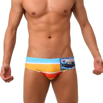 Бренд UXH, мужские плавательные трусы, сексуальные шорты для плавания с принтом, пляжные штаны для водных видов спорта, купальники, сексуальный мужской костюм для серфинга  5