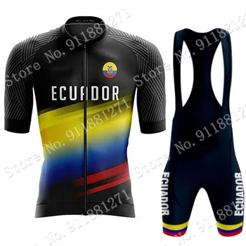 Велосипедная Майка Эквадор 2024, Комплект мужской велосипедной одежды, Летние рубашки для шоссейных велосипедов, Велосипедные шорты MTB Maillot Culote Ropa  5