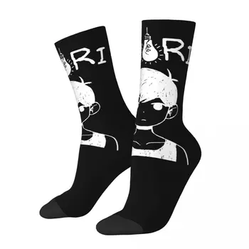 Винтажный товар в стиле хип-хоп, черные сумасшедшие мужские носки Omori Game, унисекс, Harajuku, бесшовные, с принтом, забавные, новинка, носки для экипажа, подарок для мальчиков  5