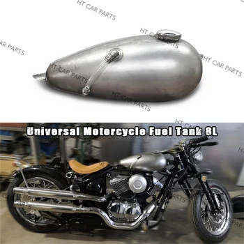 Винтажный топливный бак мотоцикла Газовый Ретро бензобак для всех мотоциклов 8Л Ручной работы газовый топливный бак мотоцикла  5