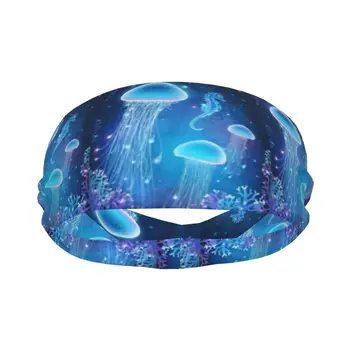 Волшебная светящаяся подводная резинка в виде медузы, повязка для йоги, обруч для макияжа, повязка для волос  5