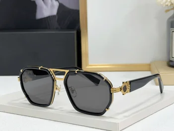 Высококачественные винтажные ацетатные многоцветные солнцезащитные очки для мужчин, черные, брендовые, дизайнерские, летние, с защитой от ультрафиолета  4