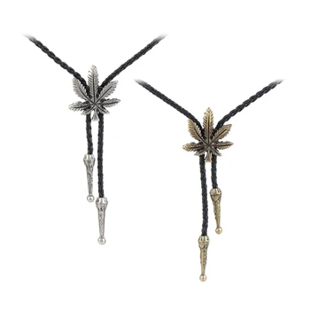 Галстук-боло с плетеным шнурком в стиле панк, аксессуар для ожерелья в стиле вестерн-ковбой  5