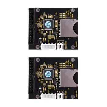 ГОРЯЧАЯ 2X карта SD SDHC SDXC MMC для IDE 40Pin 3,5-дюймовый штекерный адаптер  5