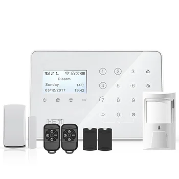 Горячая продажа мобильного приложения 2G 4G HEYI GSM wifi alarm smart home беспроводная система охранной сигнализации для жилого банка виллы  5