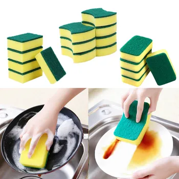 Губка для мытья посуды 5ШТ Посуда для кухни Товары домашнего обихода Гаджеты Аксессуары Принадлежности для дома Чистящая салфетка Nano Clean  5