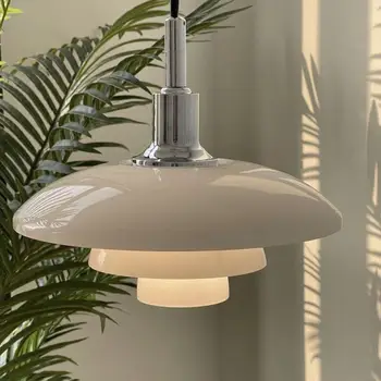 Датский дизайнерский стеклянный подвесной светильник, столовая, золотисто-хромированная люстра для кухни, спальни, Скандинавская лампа Haning  5