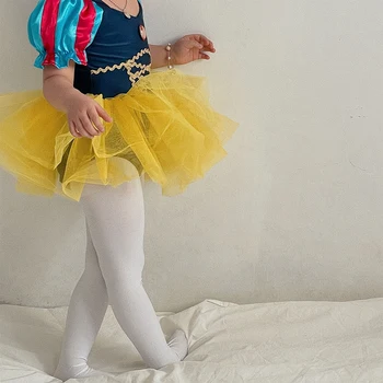 Детские летние нейлоновые белые балетные колготки, детские милые розовые дизайнерские колготки, чулки для малышей, штаны-носочки для маленьких девочек, липкие  5