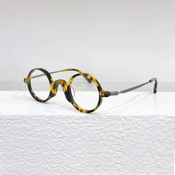 Джеймс Тарт 0147 Круглые оптические очки в ретро-стиле для женщин и мужчин, Винтажная эстетика, Ацетатная тонкая оправа, Настраиваемые линзы  5