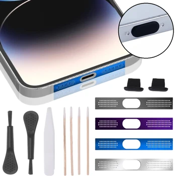 Динамик телефона, наушник, Пылезащитная сетка, набор пылезащитных штекеров для Apple iPhone 14 13 12 серии, универсальная защитная наклейка с сеткой от пыли  5
