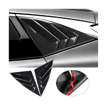 Для Hyundai Tucson 2021-2023 Жалюзи на задние боковые стекла, Треугольные Оконные Стеклянные жалюзи, Аксессуары - ABS Углеродное волокно  10