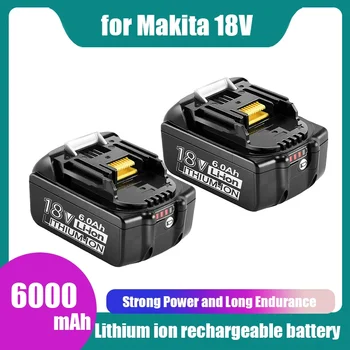 Для Makita 18V 6000mAh Аккумуляторная Батарея Электроинструмента со Светодиодной Литий-ионной Заменой LXT BL1860B BL1860 BL1850 BL1830  1
