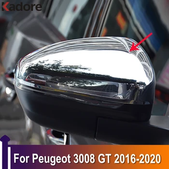 Для Peugeot 3008 GT 2016 2017 2018 2019 2020 Хромированная Боковая Дверь, Накладка На Зеркало Заднего Вида, Декоративное Литье, Автомобильные Аксессуары  5