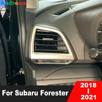 Для Subaru Forester SK 2018 2019 2020 2021 Матовая Передняя сторона автомобиля, Отделка крышки вентиляционного отверстия кондиционера, Аксессуары для интерьера  4